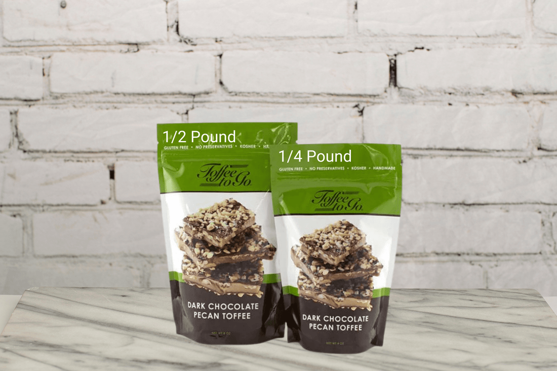Dark Chocolate Pecan Toffee Resealable Bags
