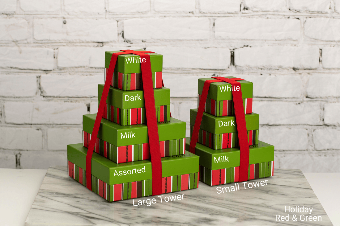 Holiday Toffee Gift Towers